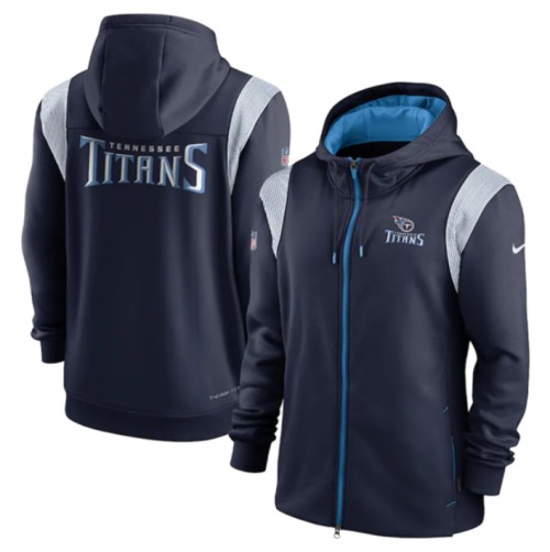 Men's Tennessee Titans Navy Zipper Hoodie